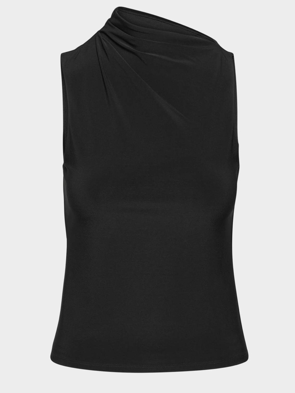 Aritzia Babaton Knightsbridge Tank Draped Neck Top - Black